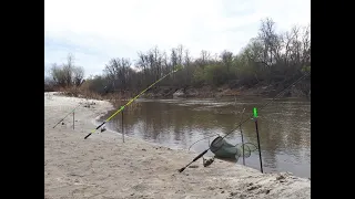 ПЕРВАЯ ВЕСЕННЯЯ РЫБАЛКА С ДОНКАМИ НА ХОПРЕ.