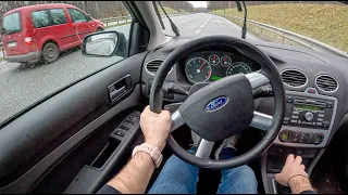 2006 Ford Focus Mk2 [1.6 100HP] |0-100| POV Test Drive #1553 Joe Black