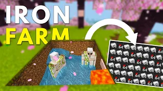 EASY 15-Minute Iron Farm 1.20+ Minecraft Bedrock!