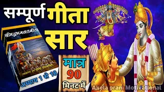 श्रीमद भगवद गीता सार।संपूर्ण गीता। Bhagawad Geeta - All Chapters।गीता सार 90 मिनट में@Akela prani