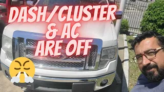 2012 Ford F150 with a dead dashboard, ac controls and cluster!