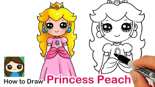 How to Draw Princess Peach from Super Mario