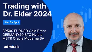 Dr. Alexander Elder 2024/ Plan for April/ BTC, SP500, Gold , NVIDIA, MODERNA, ORACLE, BA.