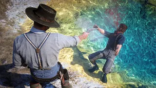 Red Dead Redemption 2 4K 60FPS - Funny & Brutal Moments Vol. 129 (Euphoria Ragdolls)