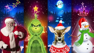Santa Claus Vs Grinch Vs Deer Vs Snowman | Tiles Hop EDM Rush