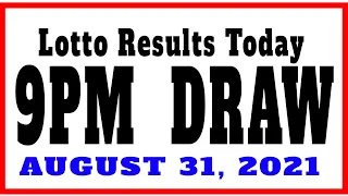 OLRT LIVE: Lotto Results Today 9pm draw August 31, 2021