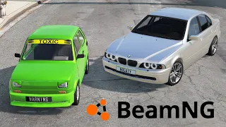 MALUCH FIAT 126P VS BMW M5 w BEAMNG.DRIVE "W MIEŚCIE BEZ SZANS"