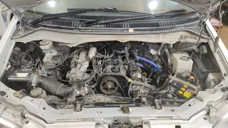 Как снять стартер на Toyota  lit ais noah 2.0   ( двигатель 3S-FE)
