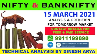 Nifty Prediction For Tomorrow & Banknifty Analysis For 15th March 2021| Market Analysis For Tomorrow