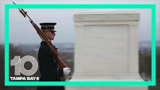 Public welcomed to place flowers at Tomb of the Unknown Soldier