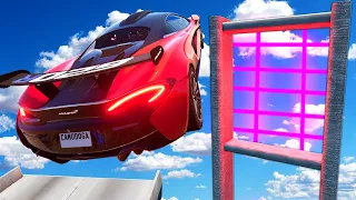 Testing Car Jumping Through LASERS in BeamNG Drive Mods!