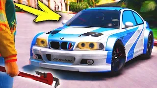 УГНАЛ ЛЕГЕНДАРНУЮ BMW M3 GTR ИЗ Most Wanted ЗА 180 СЕКУНД! - БИТВА ВОРОВ В ГТА 5 С МОДАМИ!