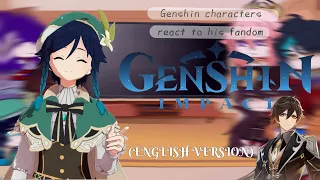 🍁Teyvat characters react to genshin fandom🍁English version || Genshin impact || gacha club