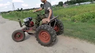 самодельный садовый трактор#3🚜