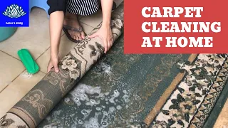 How to clean carpet at home / easy diy rug cleaning / cleaning carpet without machine