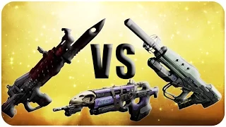 Destiny Red Death vs No Time to Explain vs Bad Juju // Exotic Pulse Rifle Comparison