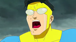 Invincible 1x08 Mark is crying. Omni Man Begining Fight Scene Episode