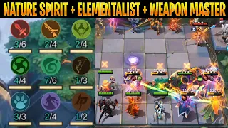 NATURE SPIRIT+ELEMENTALIST+WEAPON MASTER COMBO BEST SYNERGY Magic Chess Mobile Legend Gameplay 2021