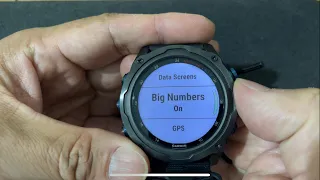 Turning on Big Numbers for Garmin Descent Mk2i #Garmin #garminwatch #Garmindescent