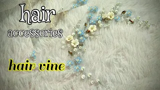 DlY hair vine for hair style/TUTORIAL how to make bridal hair vine/DIY