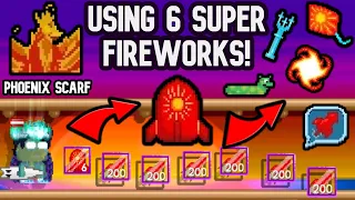 USING 6 SUPER FIREWORKS! PHOENIX SCARF!? | Growtopia Summer Fest 2020