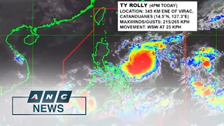 More PH areas placed under signal no. 3 as typhoon 'Rolly' approaches land | ANC