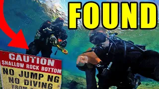 Underwater Metal Detecting Dangerous Caves!