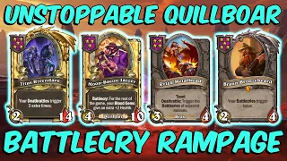 Unstoppable Quillboar with golden Titus - Hearthstone Battlegrounds