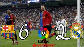 Real Madrid 2 x 6 Barcelona ● La Liga 08/09 Extended Goals & Highlights HD