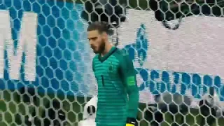 De Gea reaction/perspective to Ronaldo's Free Kick (Portugal vs Spain 3-3) HD