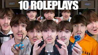 ASMR 10 ROLEPLAYS IN 8 MINUTES