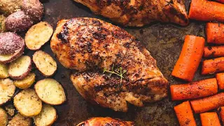 Sheet Pan Balsamic Chicken with Potatoes and Carrots