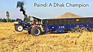 Farmtrac 60 In Full Loaded Tralla | Tractor Pulling