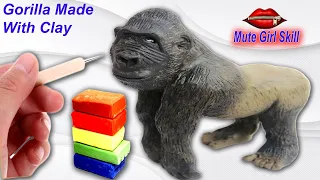 How To Make a Gorilla with Clay | Gorilla Clay Modelling | Animals Clay Modelling | Clay Art | Clay