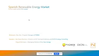 PVBOX Webinar: The Spanish Renewable Energy Current State And PPA Market.