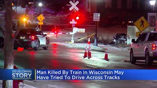 Man killed by Amtrak train coming from Chicago while trying to cross tracks