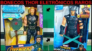 Bonecos Thor Vingadores Guerra Infinita e Thor Ragnarok QUE FALA - Tintan Hero PowerFX - MARVEL