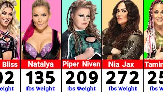 WWE Female Wrestlers Weight Comparison