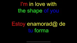 Ed Sheeran “Shape of You” (letra en inglés / español)