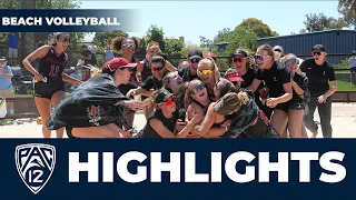 Cal, Stanford down top seeds on Day 2 of Pac-12 Beach Volleyball Championship | Highlights