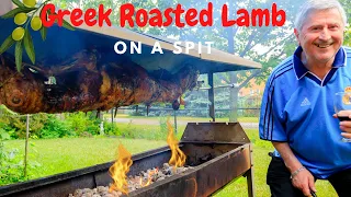 Delicious Greek Roasted Lamb on a Spit! | Detailed step by step video