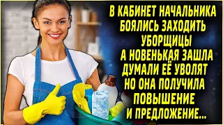 В кабинет начальника боялись заходить уборщицы, а новенькая зашла и получила повышение...