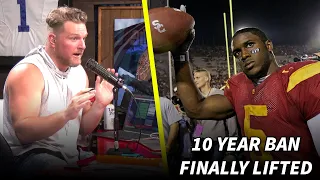 Pat McAfee Reacts To Reggie Bush's USC Ban Being Lifted