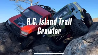 R.C. Trail Crawling. Scx6 Jeep and Scx6 Honcho crawling the loop. Part1