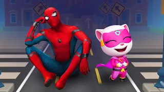 WHO IS THE BEST? TALKING ANGELA HERO vs SPIDER-MAN? - LITTLE MOVIES 2020