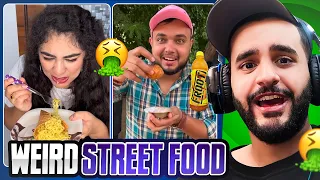 Reacting to WEIRDEST INDIAN STREET FOOD😂