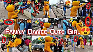 Teddy comedy 🤣||cute girl 😍 comedy 😂||and thak dakho #teddybearprank #trendingvideo  #viralvideo