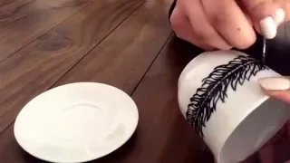 DIY Porcelain Drawing | Feather