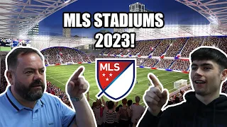 BRITISH FATHER AND SON REACTS! MLS Stadiums 2023!