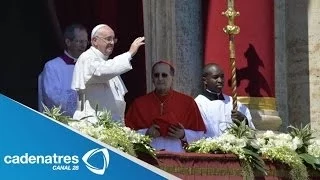 Papa Francisco pide paz mundial en domingo de Pascua